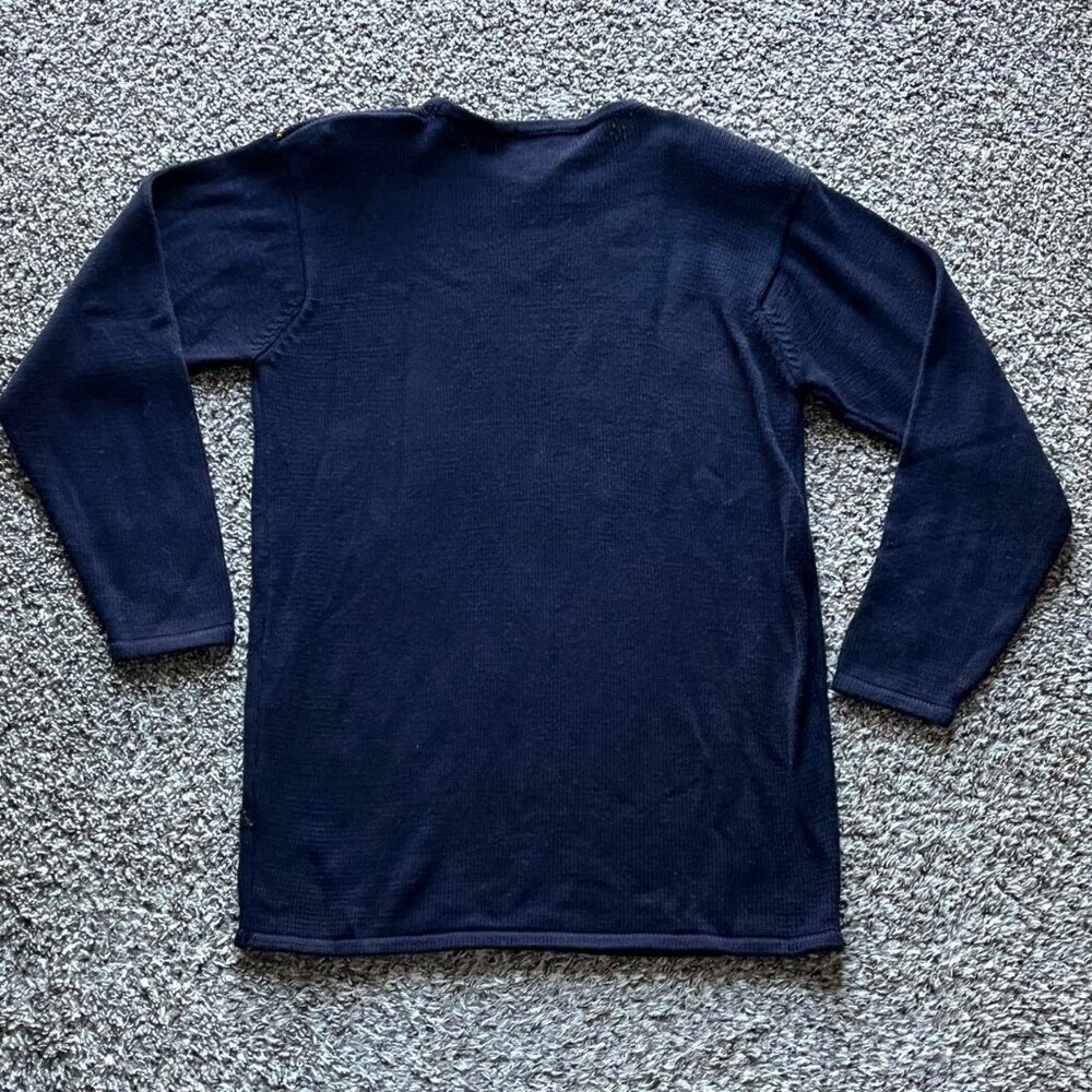 Casual Corner Sweater Mens S Navy Blue Red Argyle Nerdy Officewear Grandpacore - Picture 4 of 6